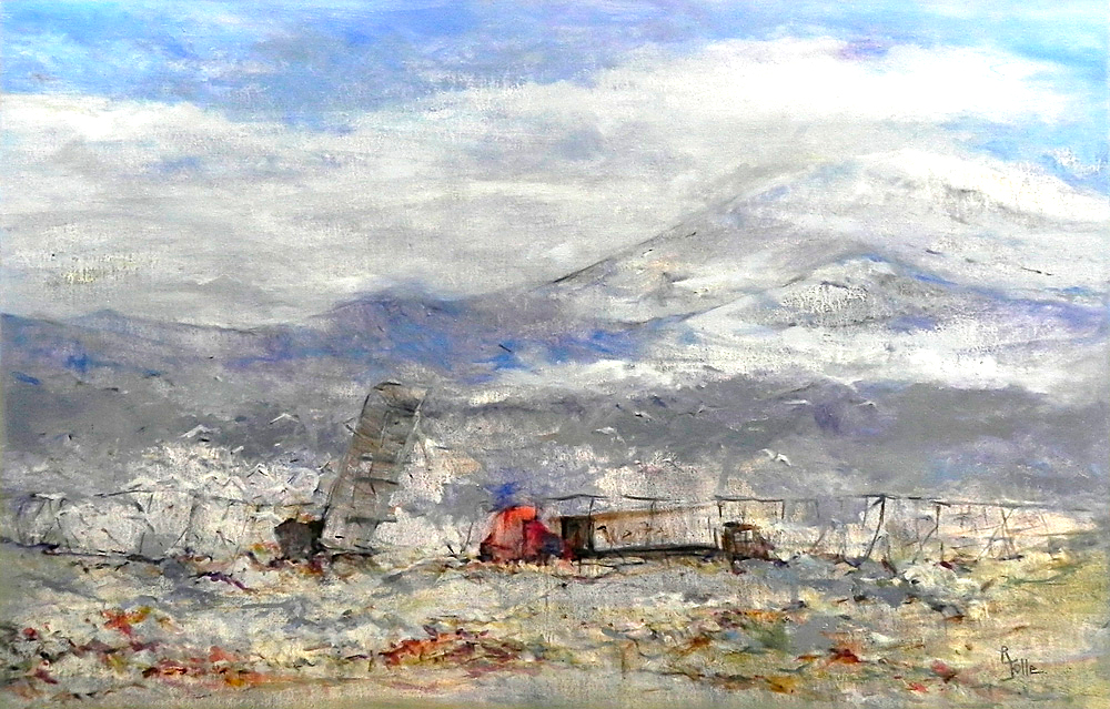 "LONGS PEAK IN BLUE" oil on canvas 30x40