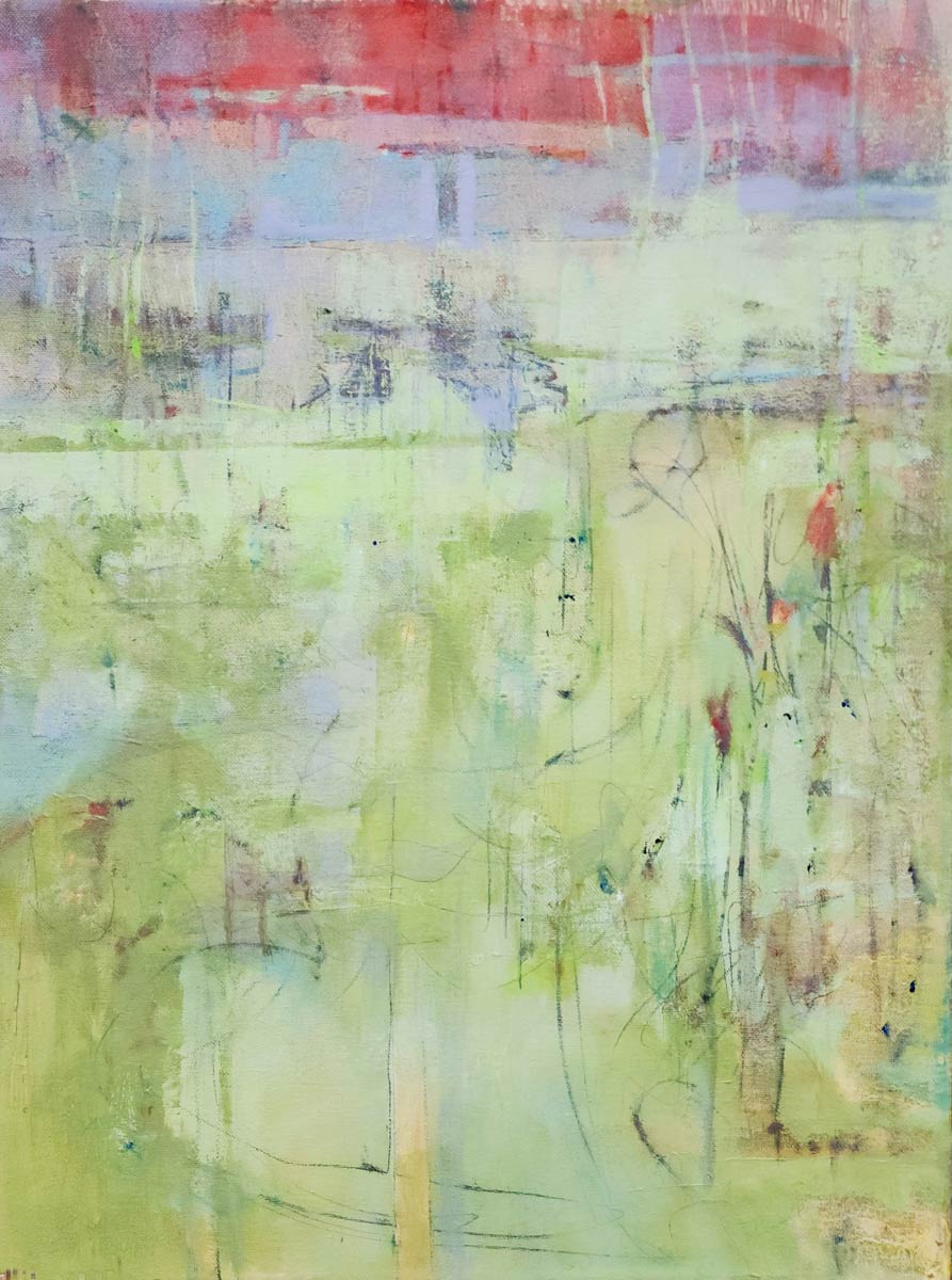 "HIDDEN COLUMBINE" oil on canvas 16x20